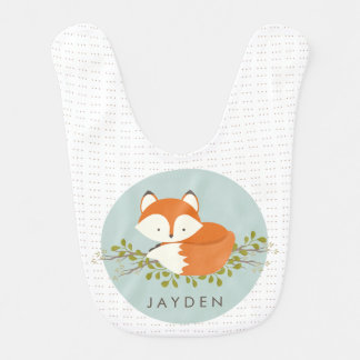 Sweet Woodland Fox Baby Bib