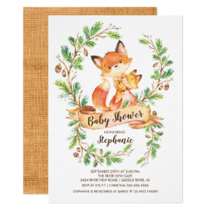 Fox Baby Shower Invitations Zazzle