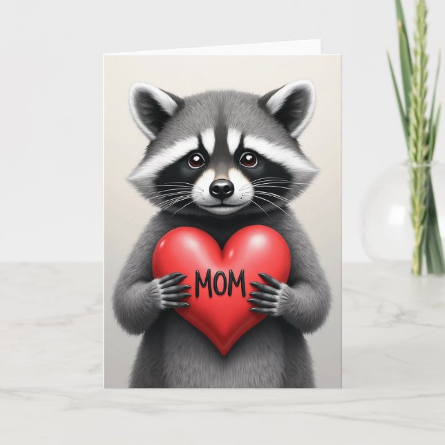 Sweet Woodland Mom Heart Card (Front)