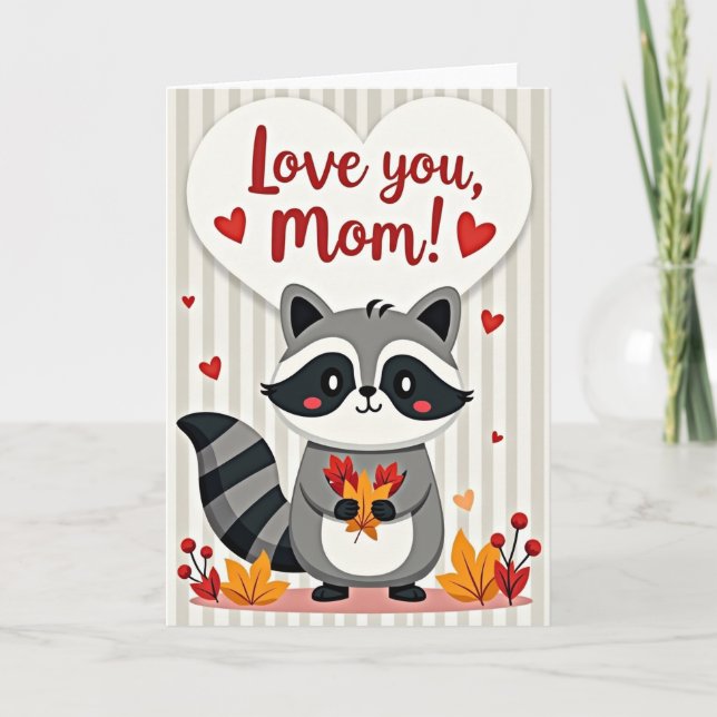 Sweet Woodland Mom Love Card (Front)