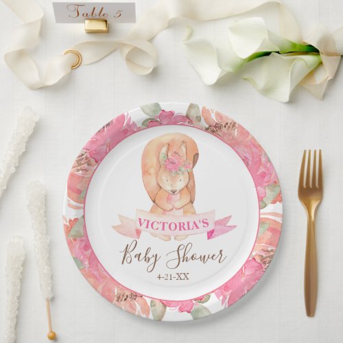Sweet Woodland Squirrel Boho Floral Baby Shower   