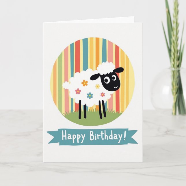 Sweet Woolly Creature Card (Front)
