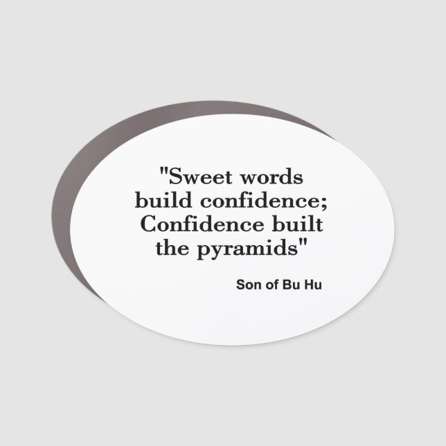 sweet words car magnet (Front)