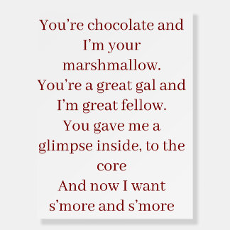 Sweet Words Of Love Foam Board