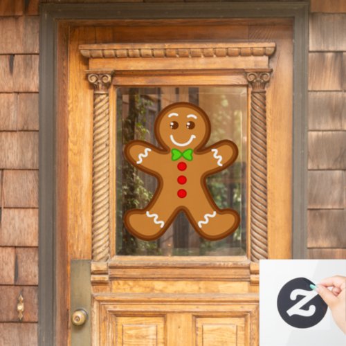 sweet XmaS gingerbread man Window Cling