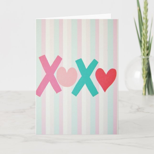 Sweet Xoxo Hearts Card (Front)
