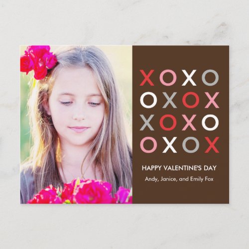 Sweet XOXO Valentines Day Postcard