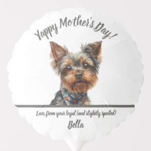 Sweet Yappy Yorkie Mother's Day  Balloon