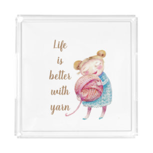 Sweet Yarn Lover Acrylic Tray
