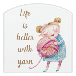 Sweet Yarn Lover Door Sign