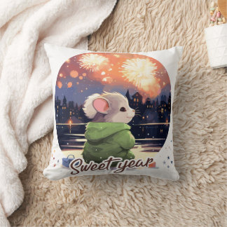 Sweet year throw pillow