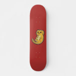 Sweet Yellow And Red Puppy Dog Drawing Design Skateboard Deck at Zazzle