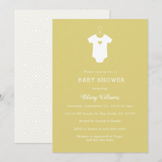 Sweet Yellow Baby Shower Invitations