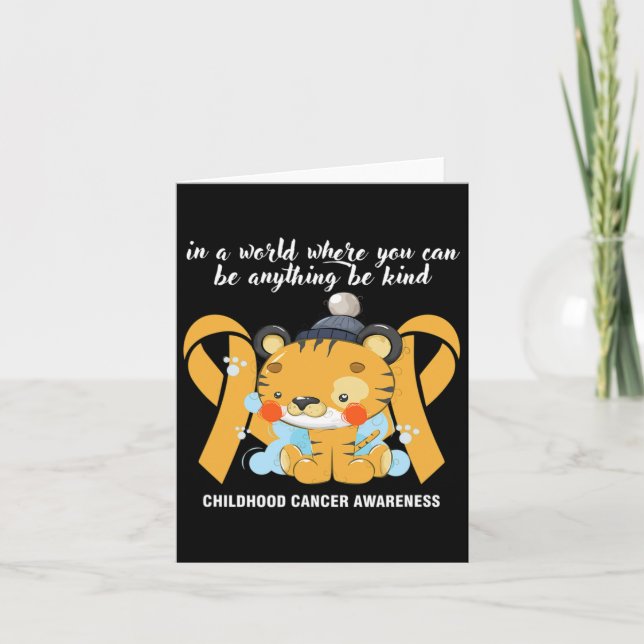 Sweet Yellow Band Month Of Cancer Awareness Be-kin Card (Front)