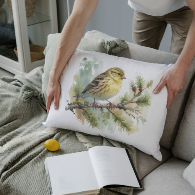 Sweet Yellow Bird Accent Pillow (Creator Uploaded)