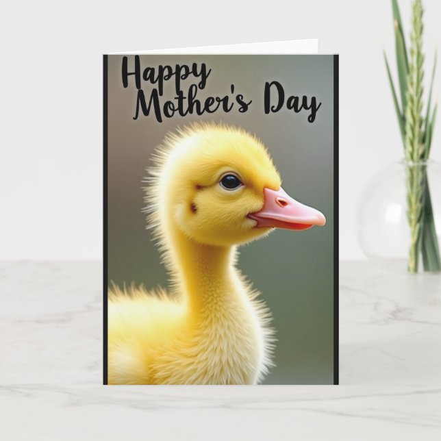 Sweet Yellow Bird Mothers Day Card (Front)