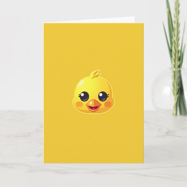 Sweet Yellow Chick Card (Front)