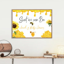 Sweet Yellow Honey Comb Sunflower Bee Baby Shower Banner