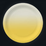 Sweet Yellow & Ivory Gradient Ombre  Paper Plates<br><div class="desc">Dreamy delicate gradient ombre design in pastel aesthetic light magical Sweet Yellow & Ivory colors. Soft gradient color transition. Sweet Yellow & Ivory gradient home decor,  White Yellow & Ivory gradient ombre home decor theme design.</div>