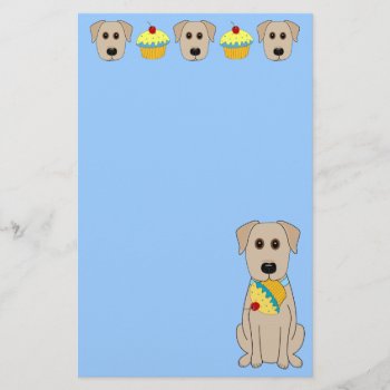Sweet Yellow Lab Stationery by totallypainted at Zazzle