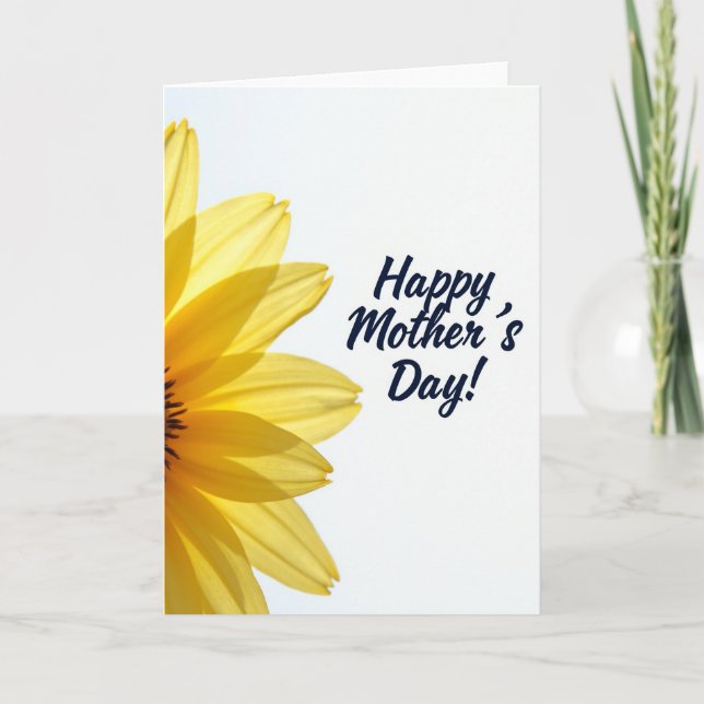 Sweet Yellow Mothers Day Card (Front)