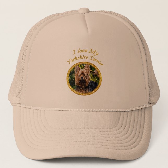 Sweet Yorkshire terrier small dog Trucker Hat (Front)