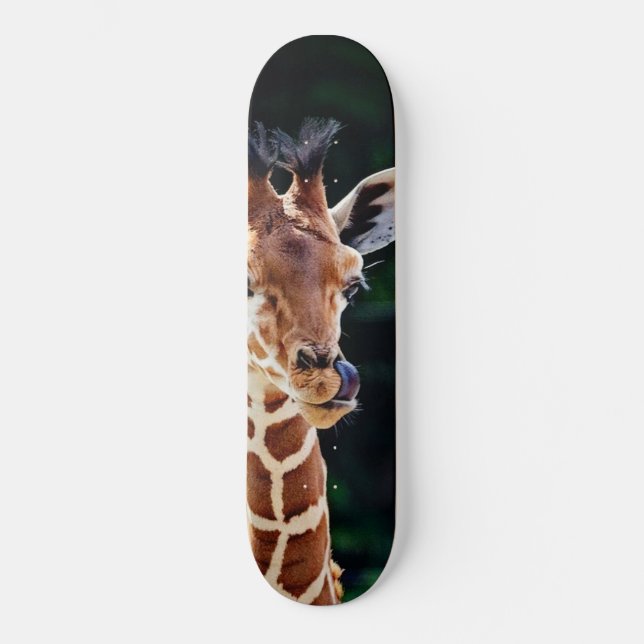 sweet young giraffe skateboard deck (Front)