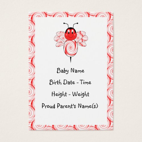 SweetBee Bumble Bee Birth Announcement Business Card Template