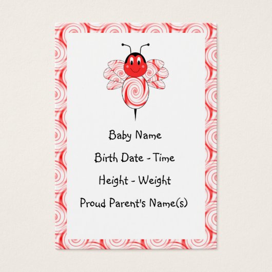 SweetBee Bumble Bee Birth Announcement (Front)