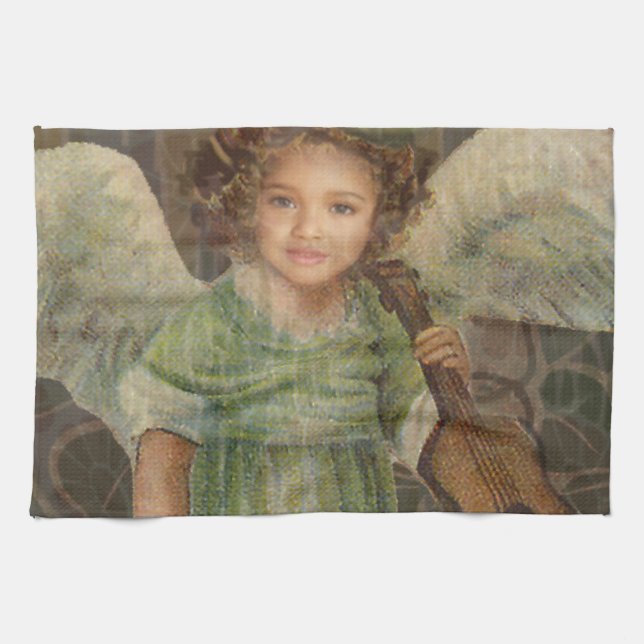 Sweeten - Little Girl Angel Playing a Violin Towel (Horizontal)