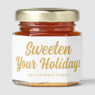 Sweeten Your Holidays Christmas Honey Jar Favors