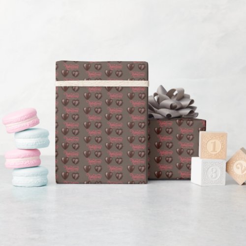 Sweeten Your Love Valentines Day Heart Chocolate Wrapping Paper