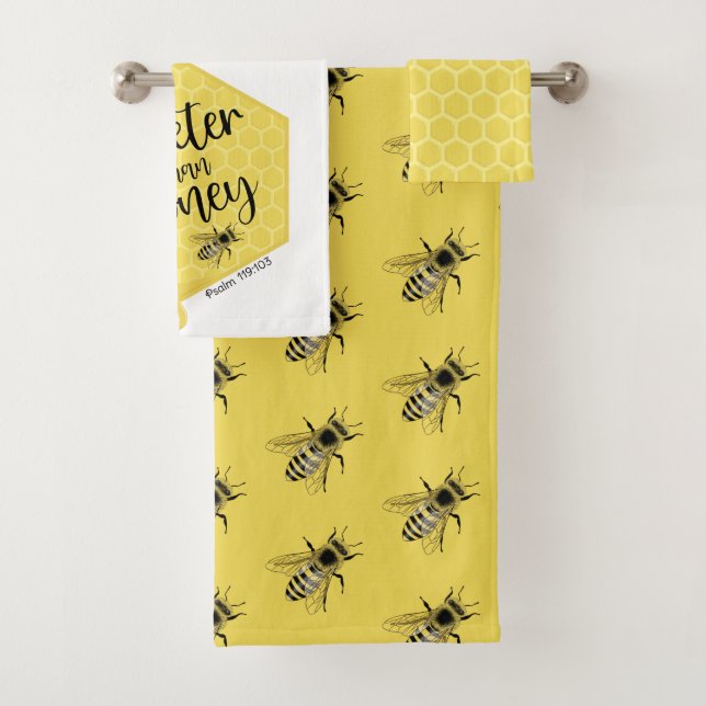 Sweeter Than Honey Bath Towel Set (Insitu)
