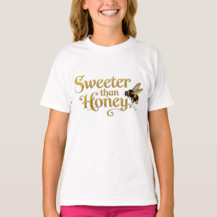 Sweeter Than Honey   Golden Vintage Bee Art Lover T-Shirt