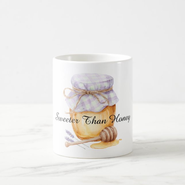 Sweeter Than Honey Lavender Jar Coffee Mug (Center)