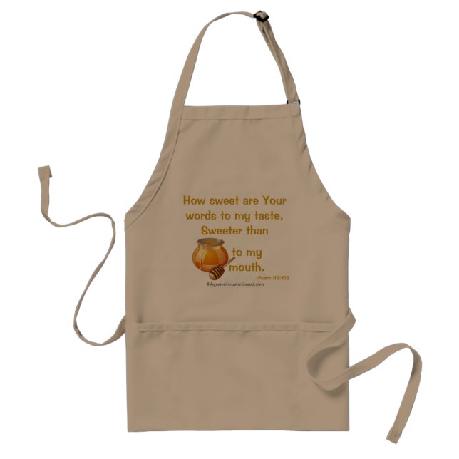 sweeter than "honey" to my mouth Quotes Adult Apron (Front)