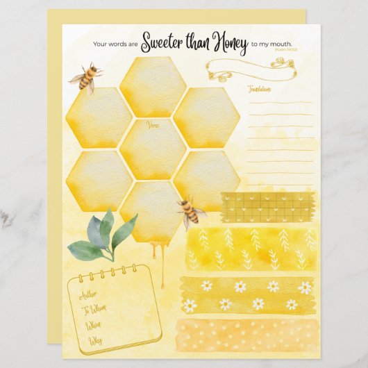 Sweeter Than Honey Verse Map (Front/Back)