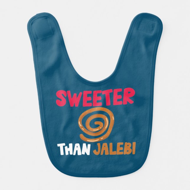 Sweeter Than Jalebi Baby Bib Bollywood Hindi Meme  (Front)