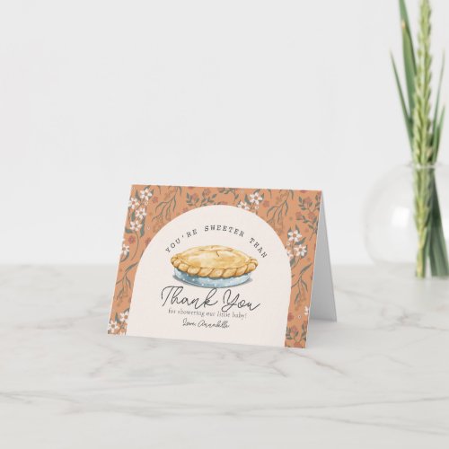 Sweeter than Pie Orange Floral Baby Shower
