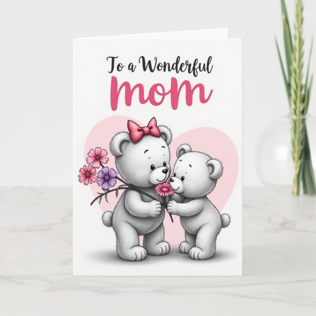 Sweetest Bears Mothers Day Card (Front)