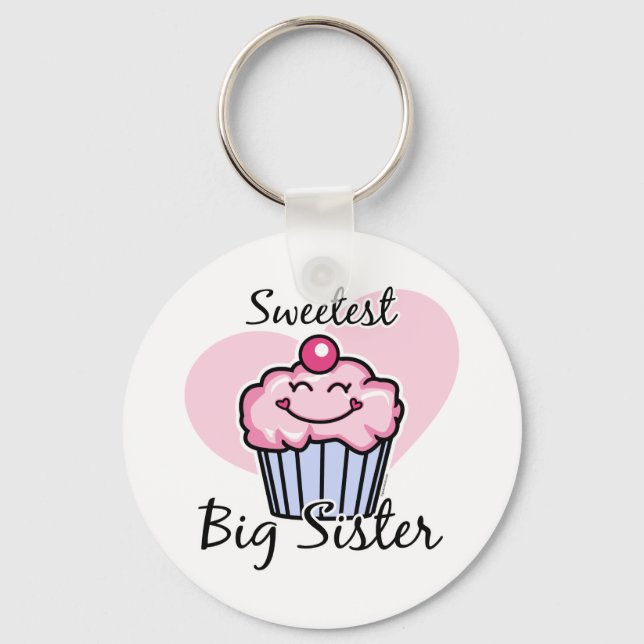 Sweetest Big Sister Keychain (Front)