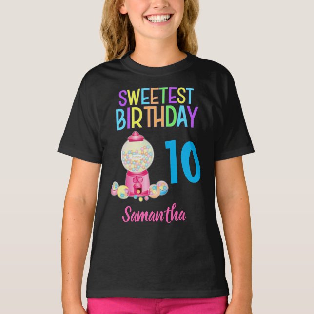 Sweetest Birthday Party Colorful Custom T-Shirt (Front)