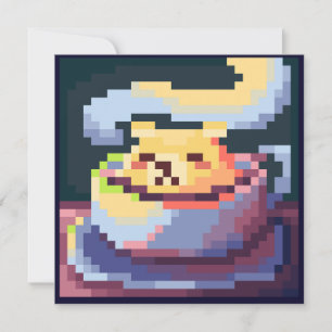 Sweetest Coffee card pixel art, Pixel Art 