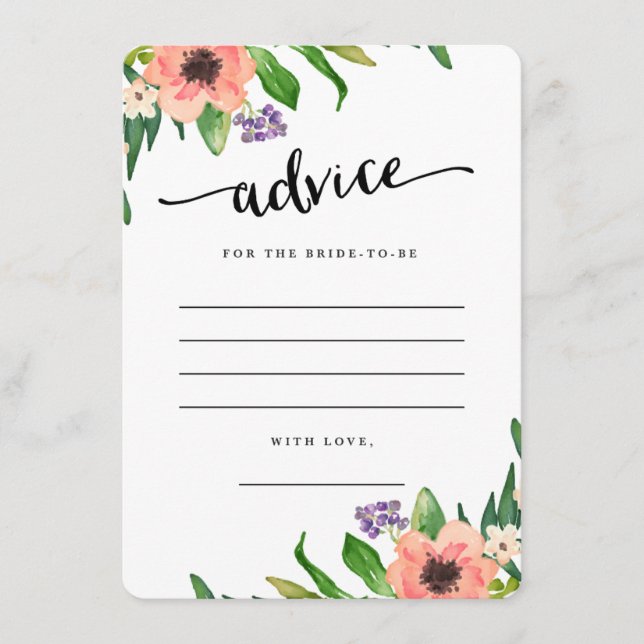 Sweetest Day | Advice for the Bride Cards (Front)