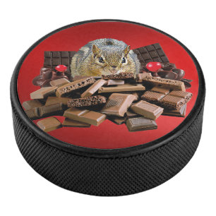 Sweetest Day Chocolate Chipmunk Hockey Puck