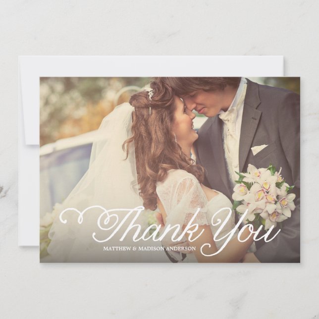 Sweetest Day | Wedding Thank You Photo Card (Front)