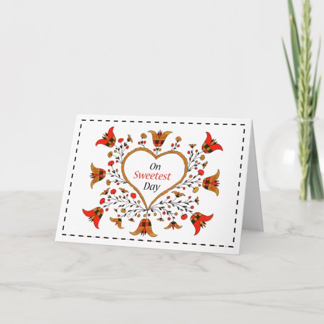 Sweetest Day with Heart and Flowers, Pennsylvania Card (Front)