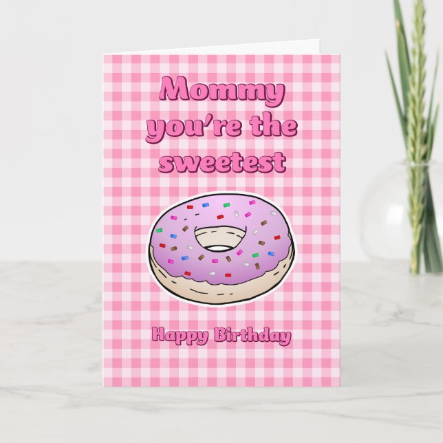 Sweetest Doughnut Birthday Card (Front)