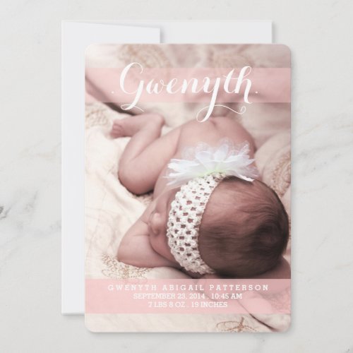 Sweetest Dream Two Photo Modern Birth Announcement