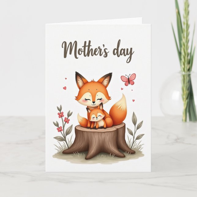 Sweetest Fox Mothers Day Card (Front)